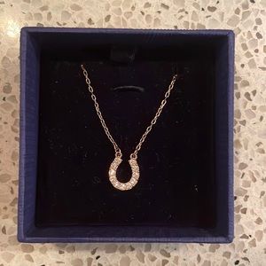 Gold Swarovski Horseshoe Necklace
